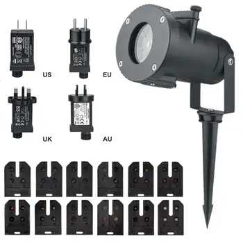 

Ground Spot Light 12 Pattern Waterproof AU/EU/UK/US Plugs Holiday Party Decors