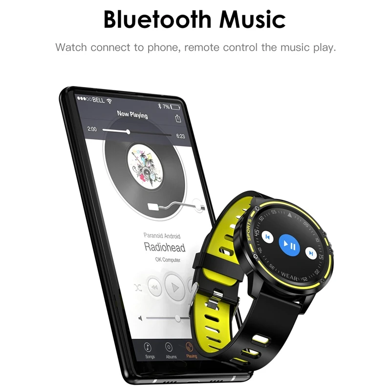 L8 Smart Watch Men Ip68 Waterproof Mode Smart Watch with Ecg Ppg Blood Pressure Heart Rate Sports Fitness Watches-Green