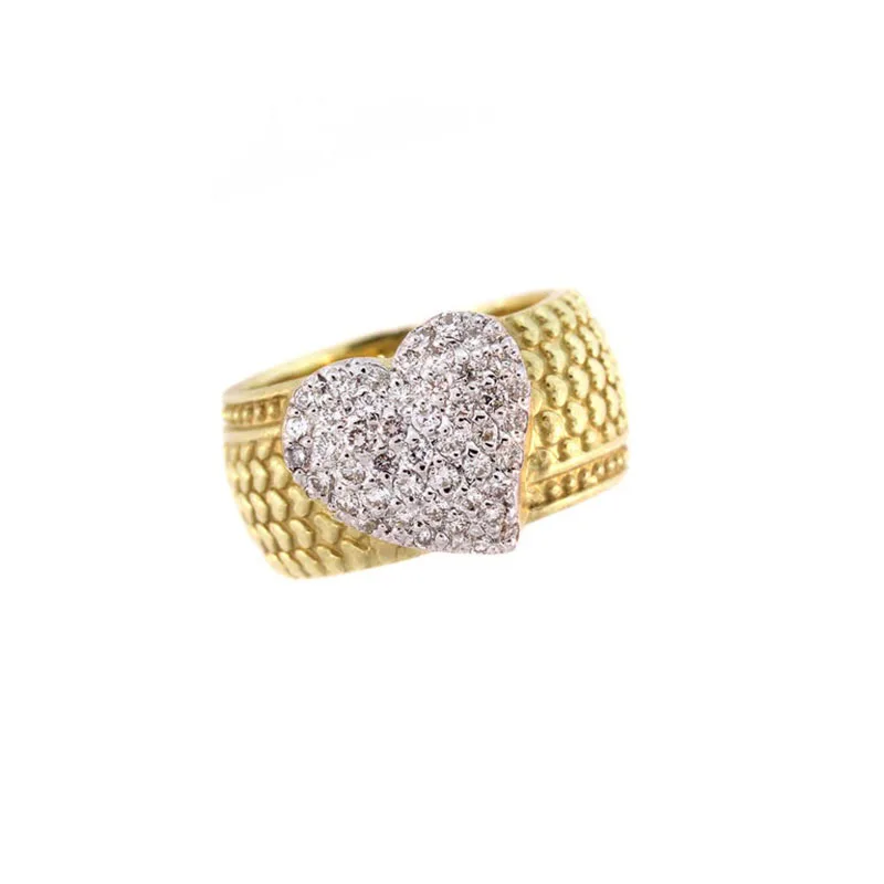 Любовь, сердце, кубический циркон кольца пышные морские микро вымощенные Полный Bling Iced Out кольцо Роскошные желтые золотые кольца для женщины мужчины подарок Z5M382 - Цвет основного камня: Ring M382
