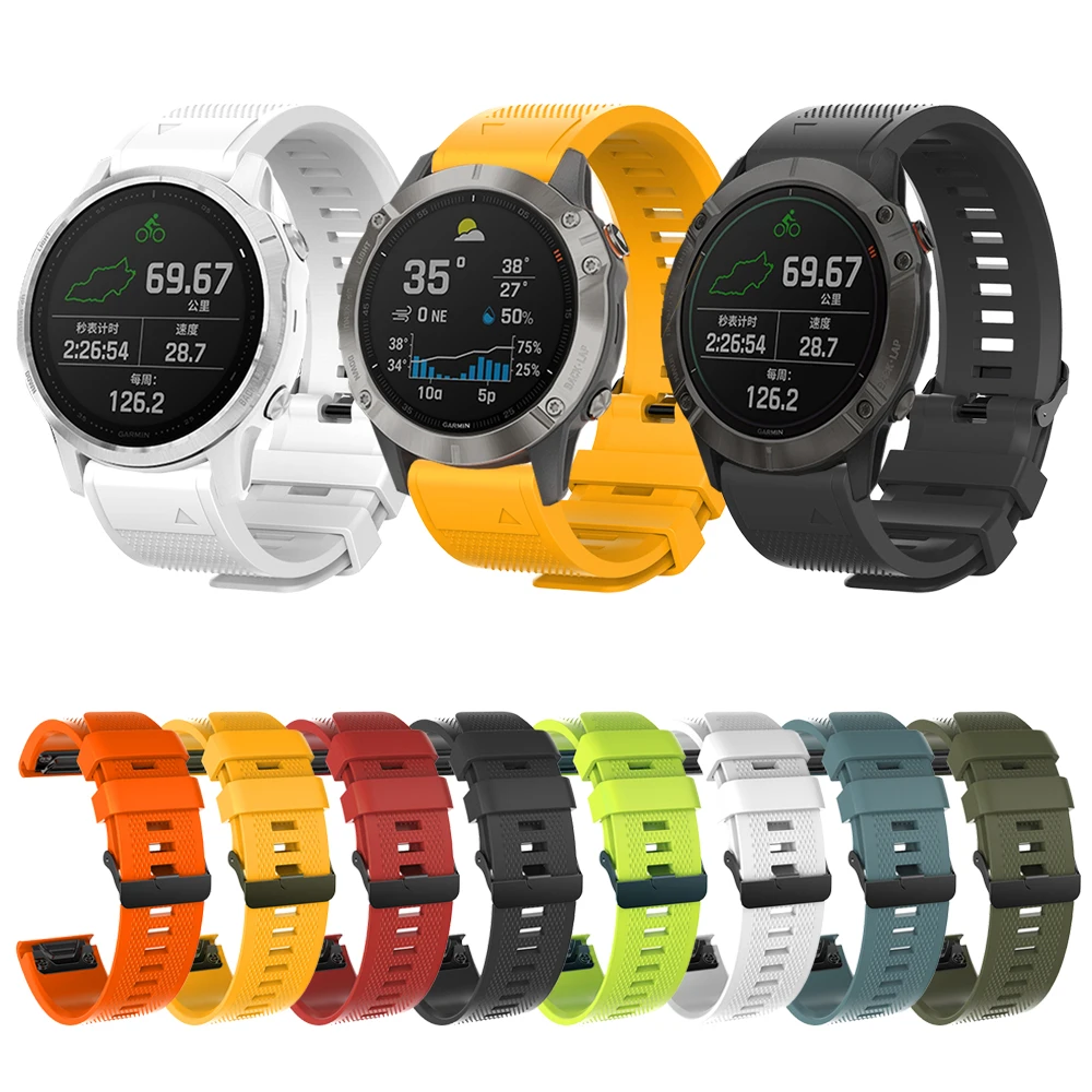 Ремешок QuickFit 22 мм 26 мм для Garmin Fenix 6 6X6 S/5S 5X5 Plus 3HR силиконовый ремешок для Forerunner 945 935/Instinct ремешок для часов