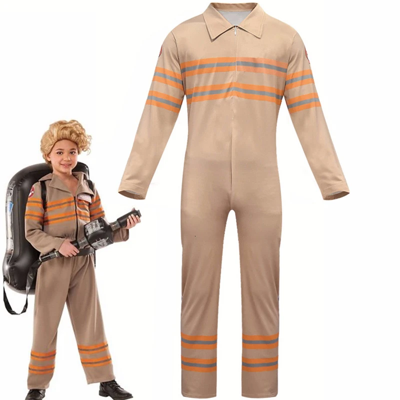 

Kids Halloween Party Stranger Things Cosplay Ghost Buster Costume Jumpsuits Work Clothes Boys Girls Repairman Overalls Uniforms