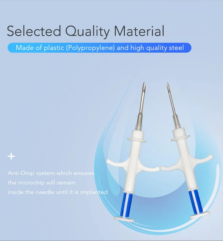 80 шт. 1,25*7 мм EM4305 ISO11784/785 FDX-B rfid шприц инжектор животных, имплантируемый пэт трекер микрочип шприцы для домашних животных