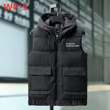 WP-5, мужской жилет, зимний, Повседневный, жилет, мужской, без рукавов, куртка, высокая уличная, теплая, утолщенная, для отдыха, новинка, классика, пальто