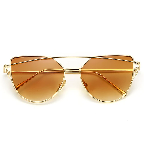 RBROVO 2021 Brand Designer Cat Eye Sunglasses Women Vintage Metal Reflective Glasses For Women Mirror Retro Oculos De Sol Gafas ladies sunglasses Sunglasses