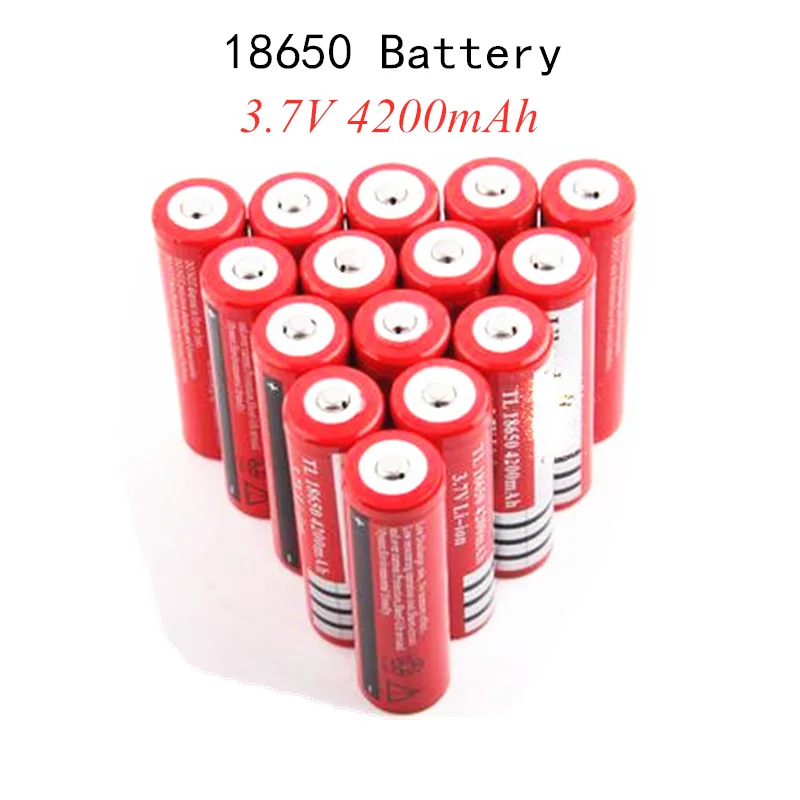 2/4/6/10/20 pçs 100% original novo 18650 3.7 v 4200 mah 18650 bateria recarregável de lítio para gtl evrefire lanterna baterias