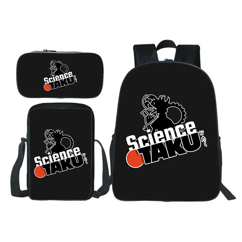 Cosplay Dr.STONE Backpack 3pcs Set Boy Girl School Bag Teens Bookbag Rucksack Gift(backpack+shouder Bag+pen Bag) NEW