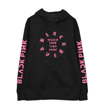 

Mainlead Kpop Blackpink Hoodie Jennie Lisa Rose Pocket Sweatshirt Jacket Pullover