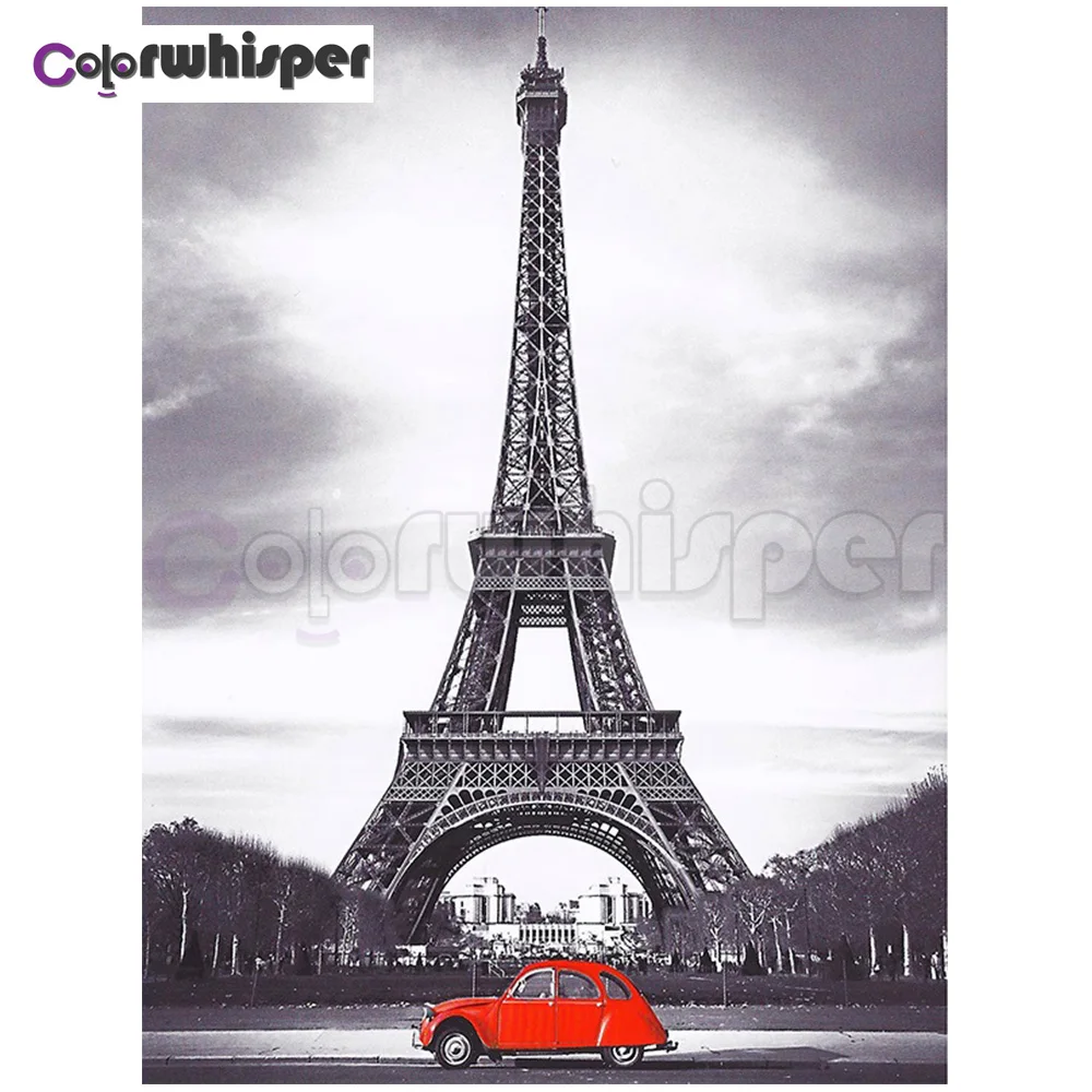 Diamond Painting 5D Full Square/Round Drill Tower Street View Car Daimond Embroidery Cross Stitch Mosaic Picture M1132 | Дом и сад