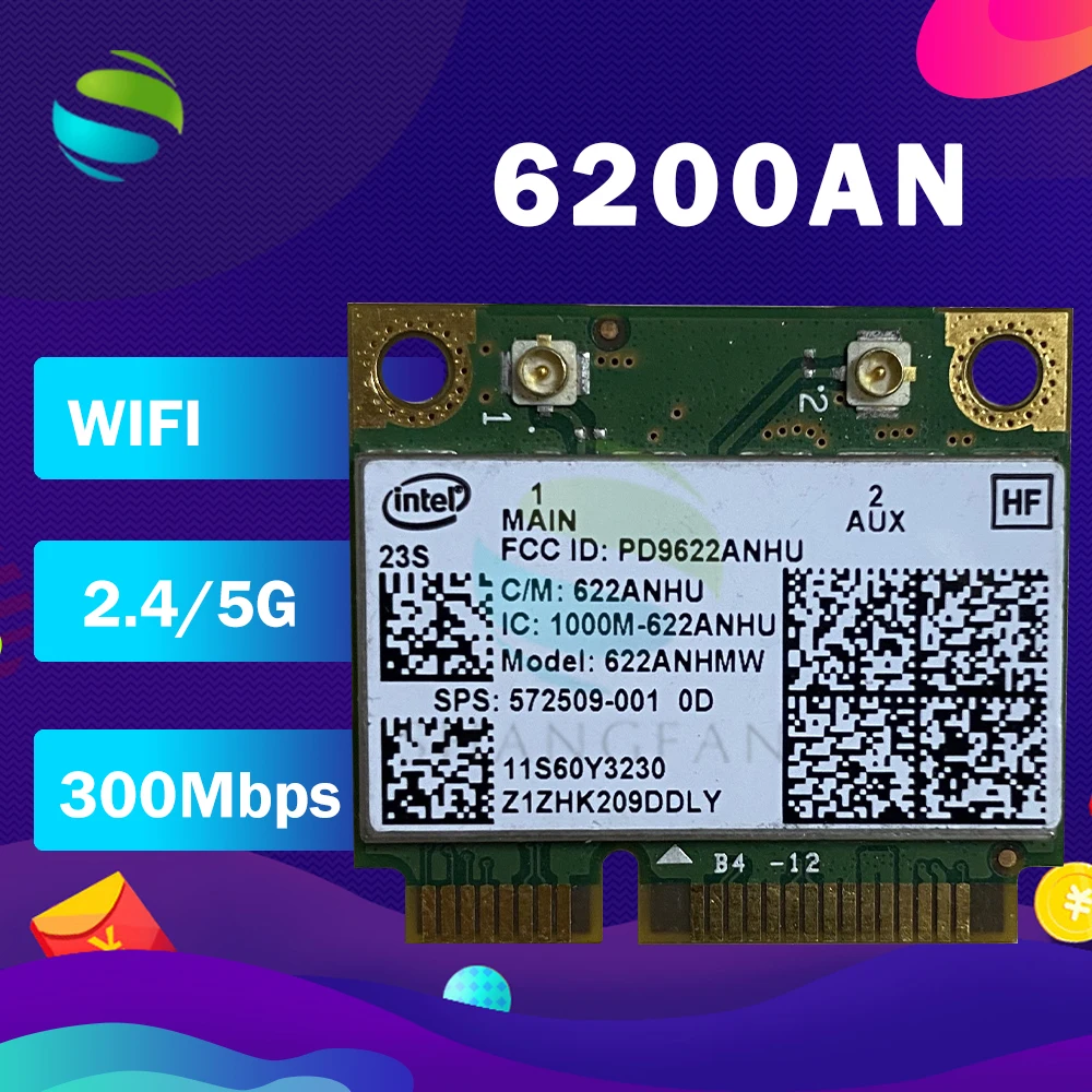 For Intel 6200an 622an_hmw 622anhmw Half Mini Pcie Wireless Card Sps