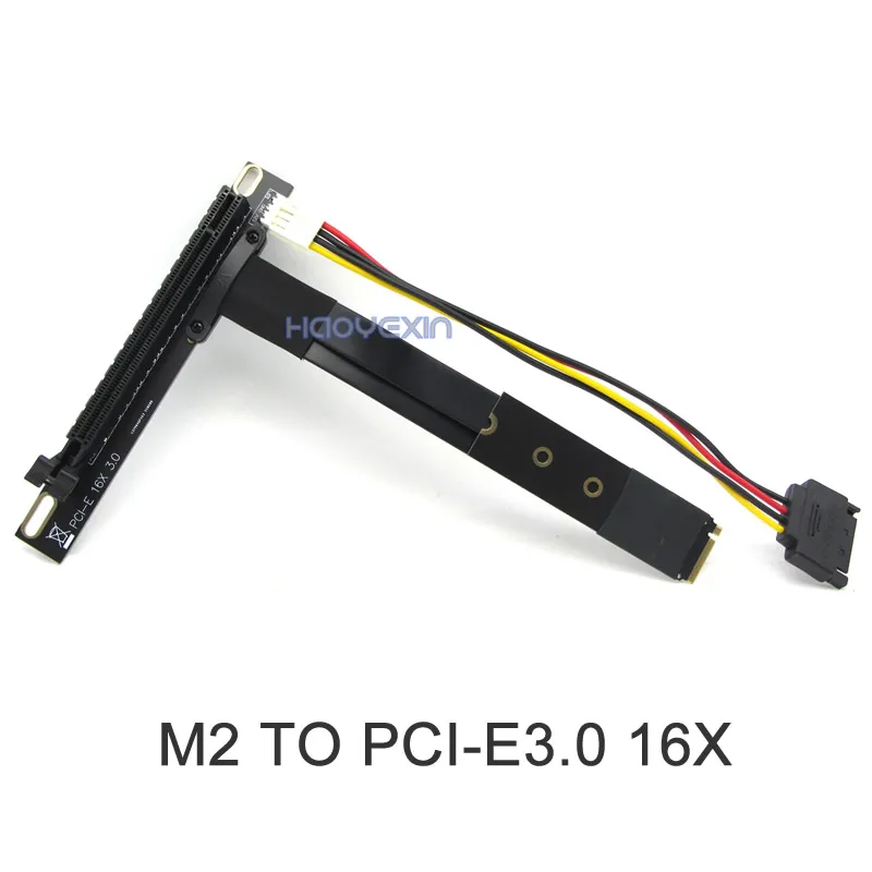 para Pcie Riser Pcie x4 Pci-e3.0 4x para M.2 Nvme m Chave 2280 Riser Cartão Gen3.0 Cabo m2 Chave-m Pci-express Cabo de Extensão 32g Bps m2 - Imagem 4