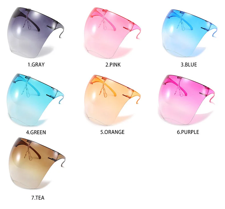 big frame sunglasses Super Big One Piece Face Mask For Women And Men New Fashion Unique Oversized Party Eyewear Female Sexy Cool Gradient Sun Glasses rectangle sunglasses