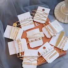 Новинка, женские заколки, набор, жемчуг, заколки для волос, золотые, модные ювелирные аксессуары, женский головной убор, свадебный подарок для девочки