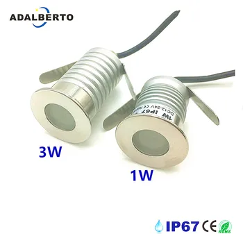 

LED Underground Light 1W 3W Recessed Floor Deck Lamp Outdoor IP67 Ground Spot Landscape Garden Square Path Buried Yard DC12-24V