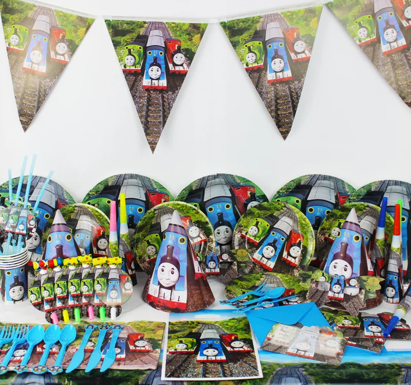 

Thomas Train Theme Birthday Party Cutlery Set Party Decoration Straw Child Teen Boy Party Decoration