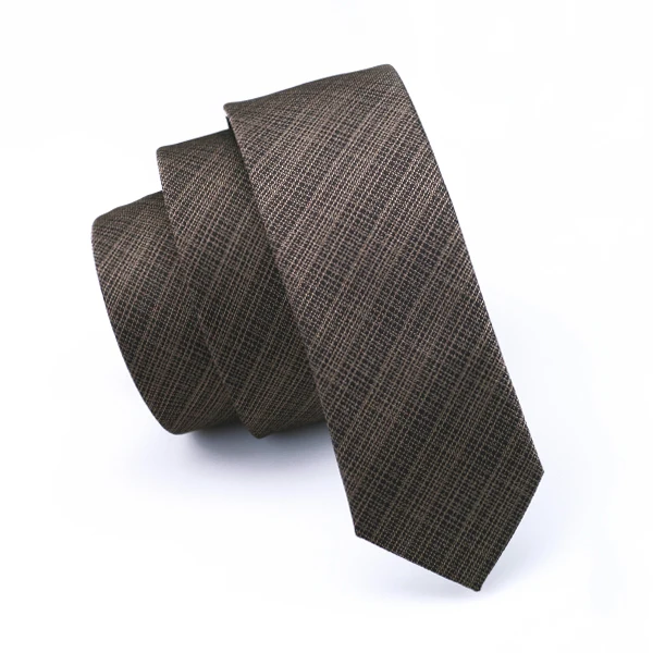 Hi-Tie коричневый 6 см ширина тонкий галстук для мужчин шелк 14 видов стилей Пейсли тонкий узкий мужской галстук шоколадный Свадебный галстук