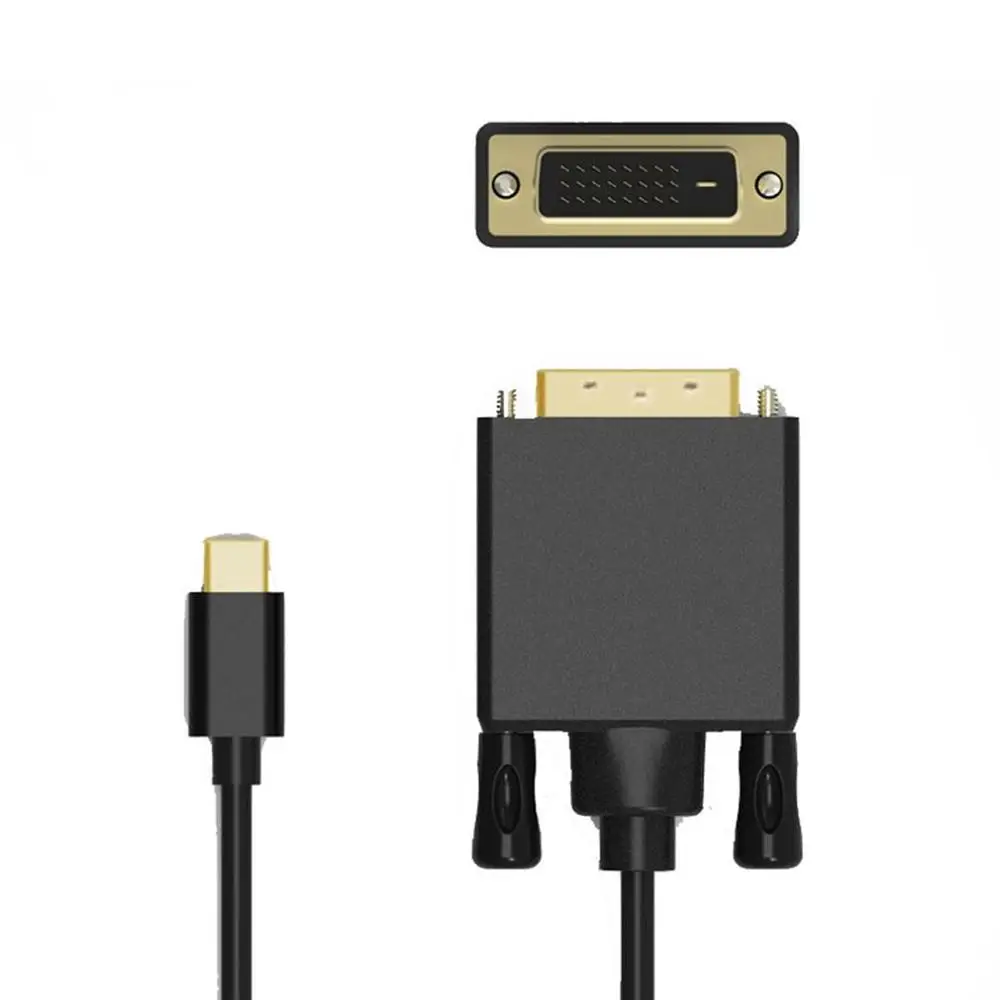 1080 тип-c к DVI кабель адаптер USB-C к DVI конвертер Тип C к DVI-D 24+ 1 видео 1080P 10 Гбит/с, длина 1,8 м, черный