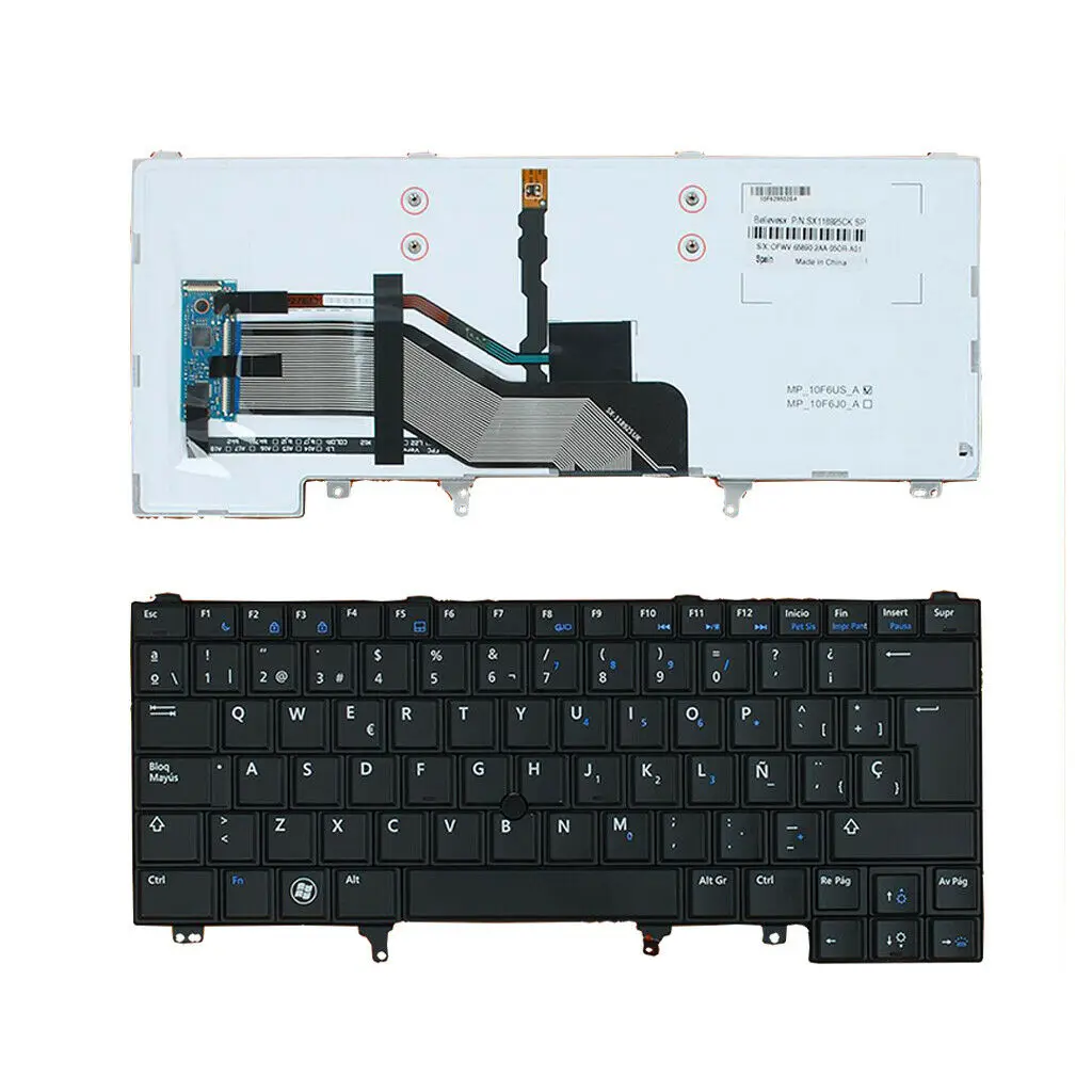

New Spanish for DELL E6420 E5420 E6320 E6330 e6230 Laptop Backlit Keyboard SP