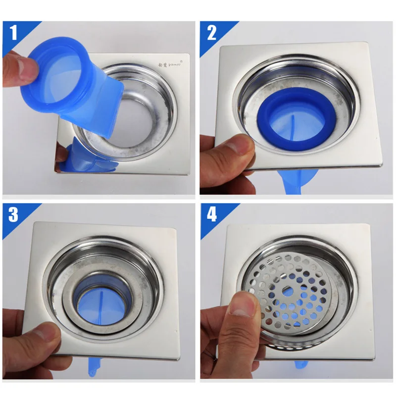 Anti Odor Silicone Floor Drain Core Kitchen Bathroom Sewer Sealing Ring Washing Machine Drain Pipe Core 1pc floor drain deodorant floor drain core sewer seal ring silicone drain stopper drain stopper floor drain floor drain filter