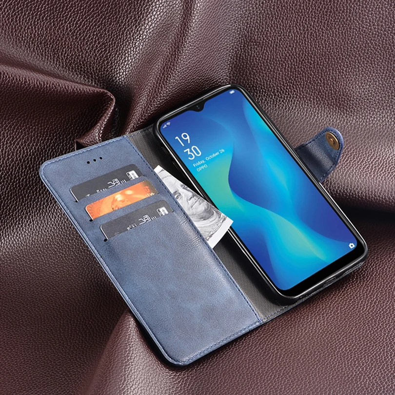 Чехол-Кошелек для OPPO A1K, задняя крышка из искусственной кожи, противоударный Магнитный чехол для OPPO A1K/CPH1923, чехол-книжка для смартфона