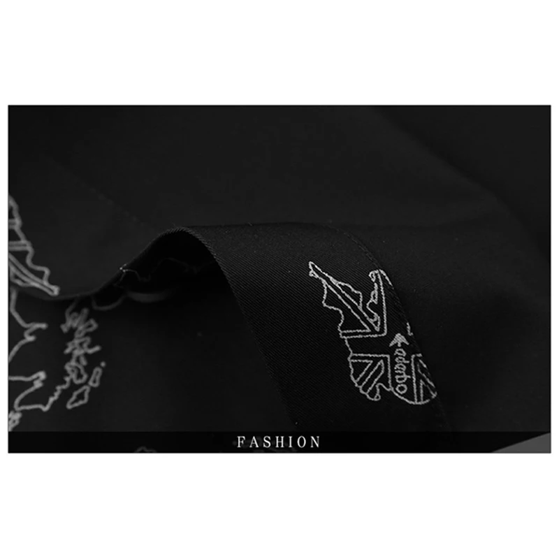 Черная Модная рубашка с принтом Blusa Camisa Social Masculina Dudalina, приталенная рубашка с длинными рукавами, мужская одежда с цветочным принтом, пуловер, белый мужской