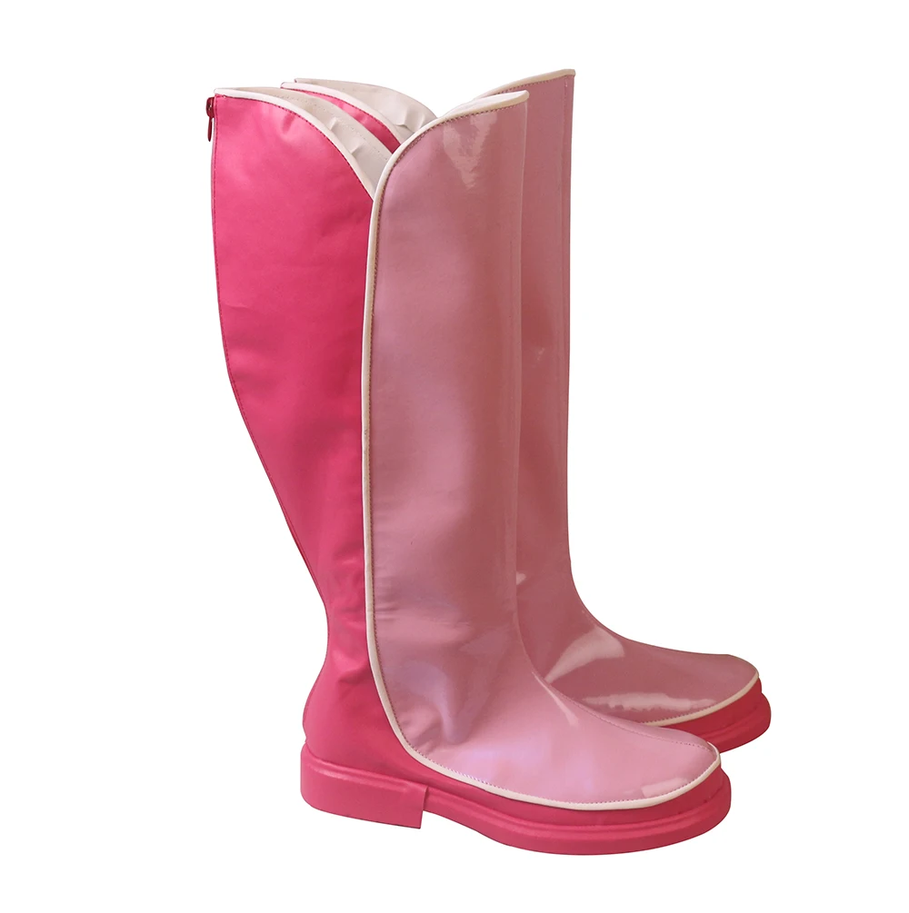 Princess Bonnibel Bubblegum Cosplay Boots Pink Shoes Leather Customized Boots for Boys and Girls (3)