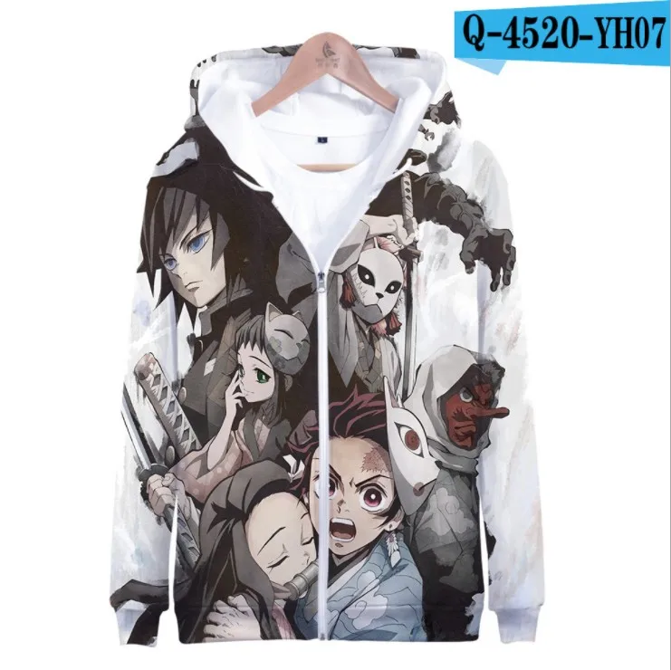 Костюм для косплея из аниме «убийца демонов» Kimetsu no Yaiba Kamado Tanjirou Nezuko; толстовки; кардиган на молнии с капюшоном; Agatsuma Zenitsu Tomioka - Цвет: 10