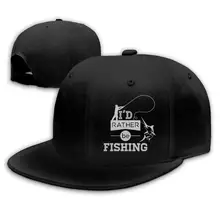 I 'd Rather Be Fishing Unisex Snapback Flat Bill Бейсбол Кепки регулируемые черные хип-хоп
