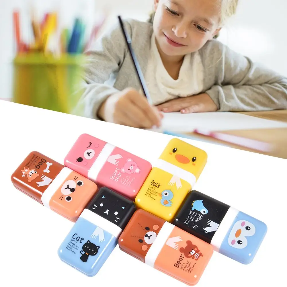 100 Pcs Students Learning Stationery Toys Mini Eraser Pencil Cute Erase r I0Z9 