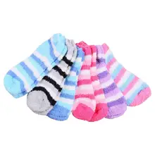 6 пар супер толстых однотонных носков коралловый флис шерстяные носки против холодного снега русские зимние теплые забавные счастливые носки