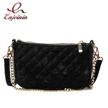 

Simple Texture PU Leather Rhombus Design Ladies Shoulder Bag 2021 Women Messenger Bag Ladies Purses Fashion Flap Solid Bag