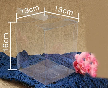 

30pcs 13*13*16cm clear plastic pvc box packing boxes for gifts/chocolate/candy/cosmetic/cake/crafts square transparent pvc Box