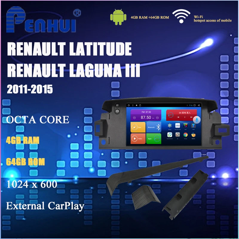 Car DVD  For Renault Latitude Laguna III ( 2011-2015)  Car Radio Multimedia Video Player Navigation GPS Android10.0 Double Din