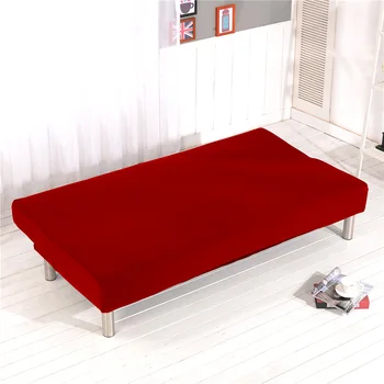

Solid Colour Armless Sofa Bed Cover Stretch Slipcover Protector Elastic Couch Sofa Shield Fits for Folding Sofa Bed P666