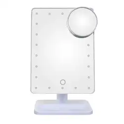 Портативное Сенсорное зеркало для макияжа 22 светодиода BellyLady HD квадратное косметическое плоское зеркало круглый 10X макияж Лупа макияж