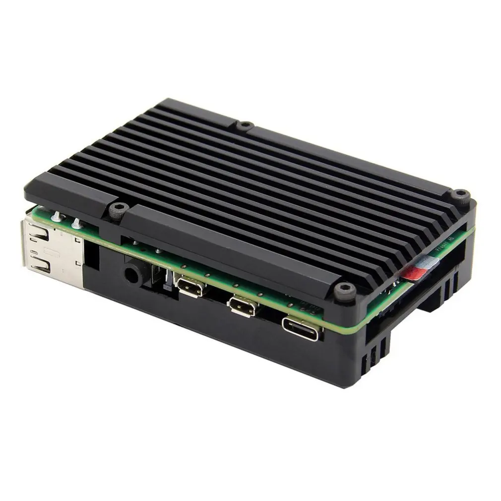 Для Raspberry Pi 4 металлический корпус 4 поколения для Raspberry Pi 4 поколения B+ коробка из алюминиевого сплава 4B аксессуары для теплоотвода
