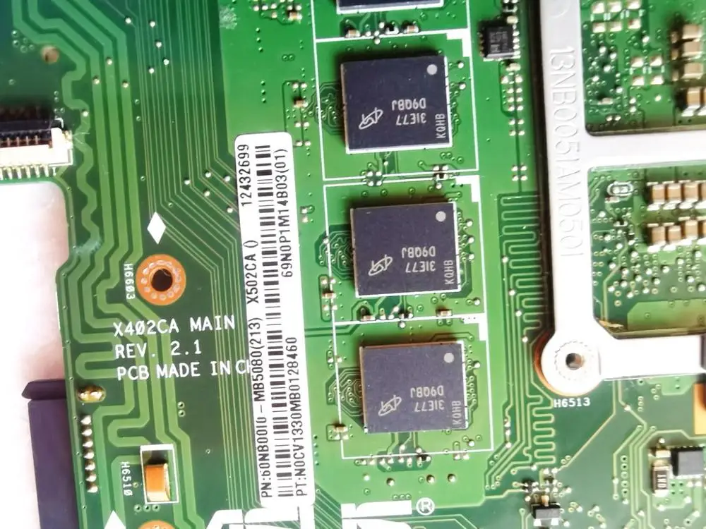 Оригинальная материнская плата для ноутбука ASUS X502CA HM76 4 Гб I3-3217U X402CA REV 2,1 протестированная хорошая