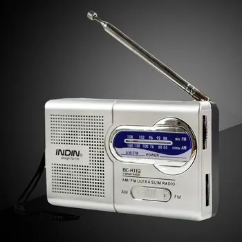

Portable Radio AM FM Receiver Telescopic Antenna Receiver Mini Pocket Built In Speaker Music Outdoor Player