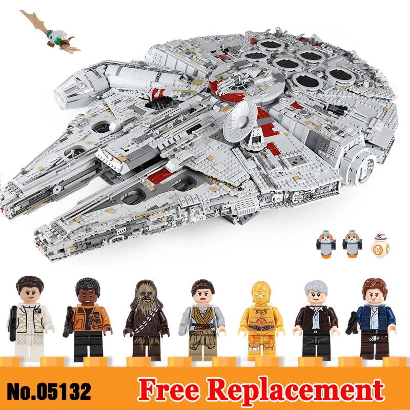 

05132 Star Wars Series Ultimate Millennium Building Blocks Falcon Set compatible Legoed 75192 Starwar Toy Kids Gift