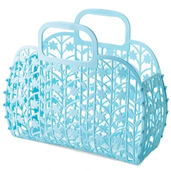 

Bathroom Hollow Washing Storage Basket Removable Shower Basket Plastic Bath Basket Shopping Basket Family Storage Organization