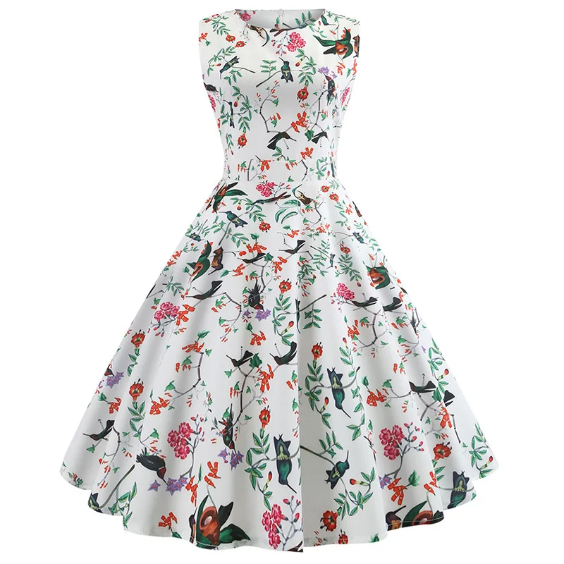 

Hot Selling European And American-Style Retro Hepburn Wind S50 Waist Hugging Big Skirt Dress 6084