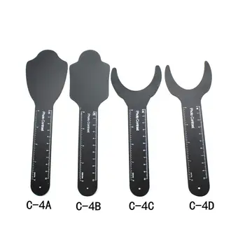 

4Pcs Dental Orthodontic Scale Mark Black Background Photo Image Contrast Board