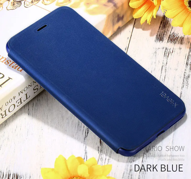 Blue Ультратонкий чехол для Apple iPhone XS Max, кожаный чехол-книжка из ТПУ для Apple iPhone XR, флип-чехол 6 S 6 S 7Plus 8Plus - Цвет: Blue