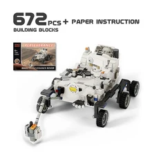 

MOC Space Station Rocket Lunar Lander Shuttle Ship Toys DIY Building Blocks Set Educational Bricks Model Gift Kids