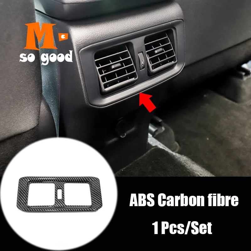 

Углеродное волокно, задняя часть автомобиля, кондиционер на выходе, вентиляционная рамка, накладка, накладка, автомобильный Стайлинг для Toyota RAV4, 2019, 2020, аксессуары