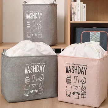 

Storage Basket Large Clothes Quilt Household Items Fabric Bags Finishing Capacity Folders Baskets Box Organizer ClothesOrganizer