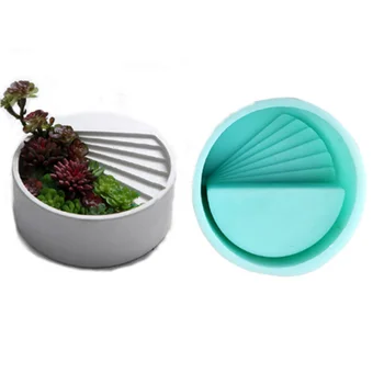 

Succulent Flower Pot DIY Mould Cement Plaster Flowerpot Silicone Mold Chocolate Candy Mold Cake Decorating Kitchen Baking Tools