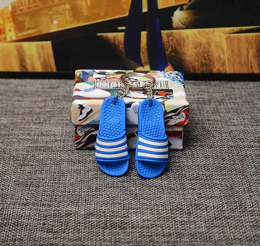 a pair w box DIY 3D тапочки брелок плесень рюкзак ювелирные изделия креативный подарок на день рождения Брелки для пар - Цвет: a pair w box