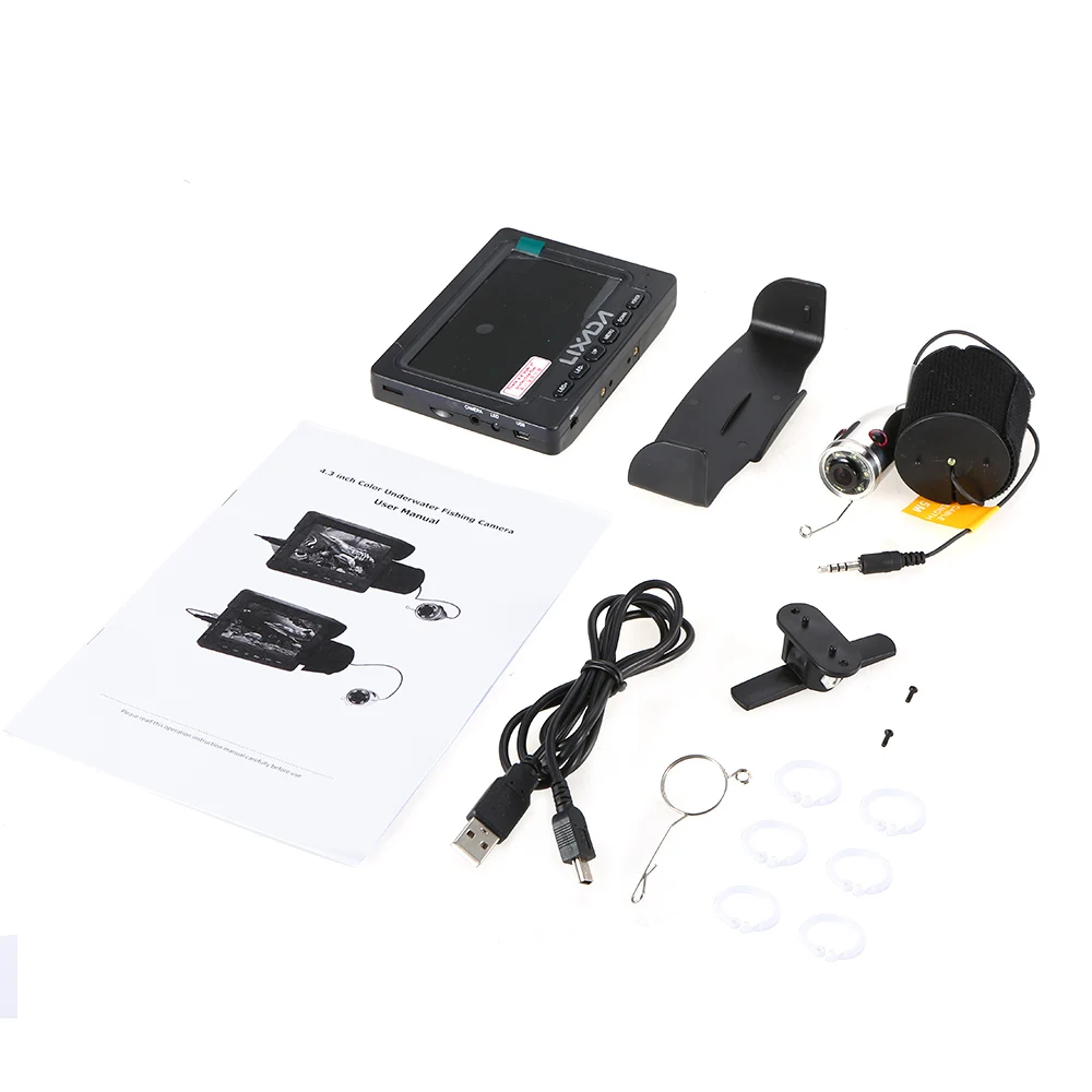 

1000TVL 4.3inch LCD Monitor Fish Finder LED Night Vision Underwater Fishing Camera 165 Wide Angle 15M Cable +float