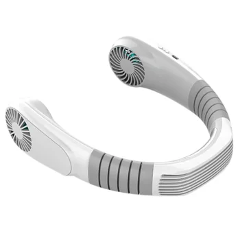 

Mini USB Portable Fan Neck with Rechargeable Battery Ultra Quiet Wind Wearable Fan Handheld Air Cooler Conditioner