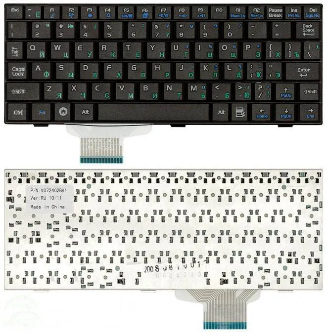 Клавиатура для Asus Eee PC 900 700 Series p/n: V072462AS1 04GN022KRU10 MP-07C63SU-5285 русская черная |